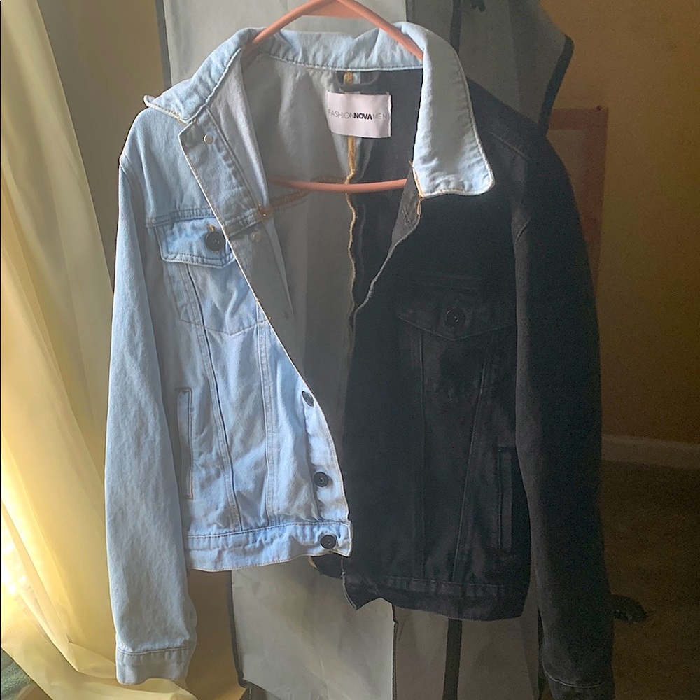 Fashion Nova Two-Tone Denim Jacket
